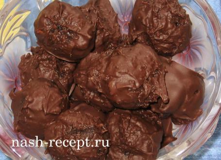 Шоколадные конфеты с черносливом | кулинарный рецепт