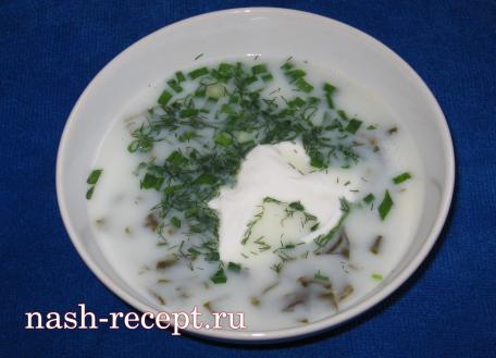Холодный щавелевый суп | кулинарный рецепт